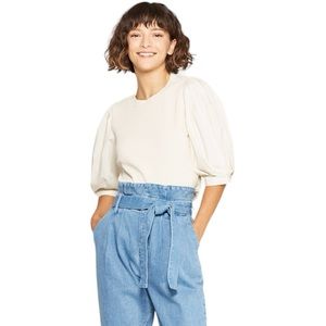 Who What Wear | Cream Puff Elbow Sleeve Blouse Top